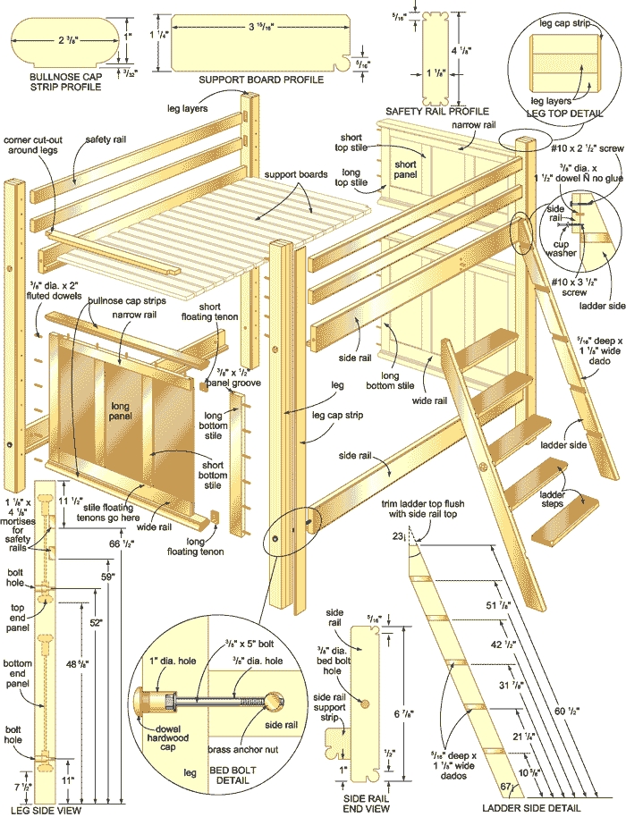 wood bed base plans