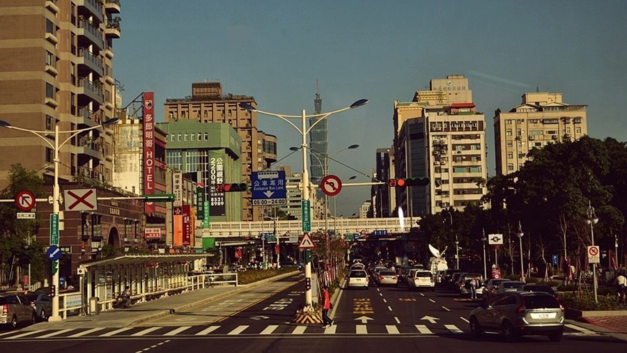 Street of Taipei city