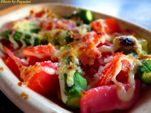 baked vegetables with mayonnaise