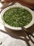 グリーンピースと豆腐のスープ