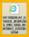 HTM ファイルはデスクトップにある