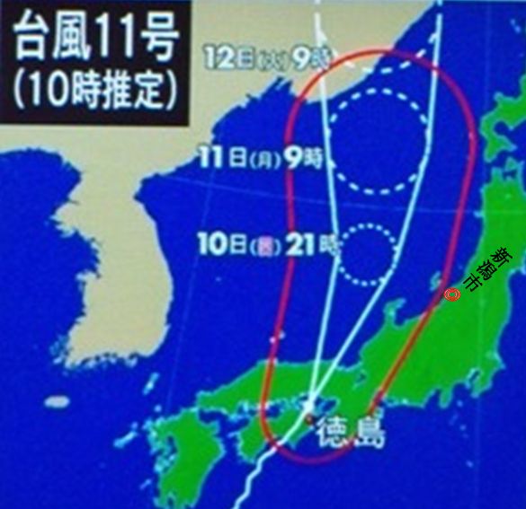 台風11号推移